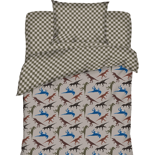Zeeman Dekbedovertrek set - Grijs  140x200 cm