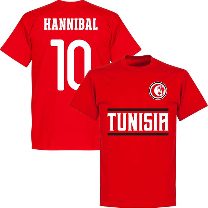 Tunesië Hannibal 10 Team T-Shirt - Rood - M