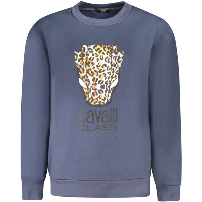 Cavalli Class Blu Polyester Dames Sweatshirt