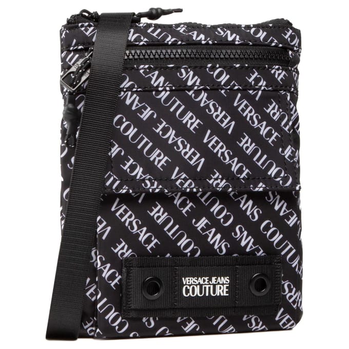 Versace Jeans Couture Logo Print Nylon Schoudertas Heren Schoudertas Zwart E1YWAB53-71894-MI9 Basic Set (Bag+Dust Bag) gray
