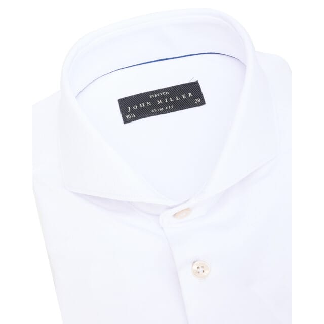 John Miller Overhemd Hyperstretch Wit - Maat 39 - Heren - Overhemden Casual