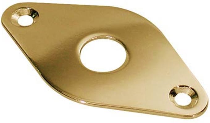 Boston JP-6-G Jackplaat - Gouden Diamond Vorm met Slanted Metal