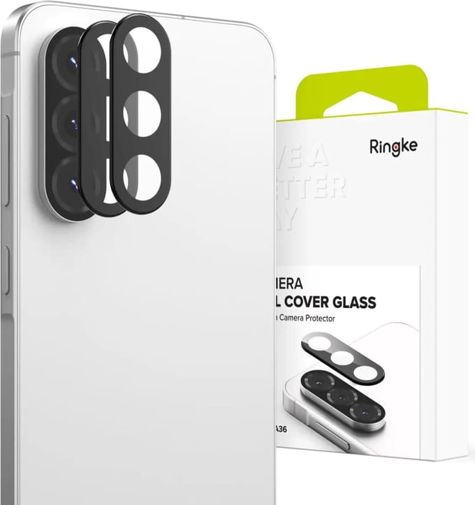 Ringke Full Cover Glass - Camera Protector Geschikt voor Samsung Galaxy A36 - Tempered Glass - Case Friendly - 2-Pack