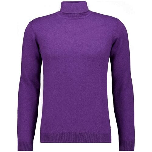 Ragman Trui Col Cotton Cashmere Uni Paars / male