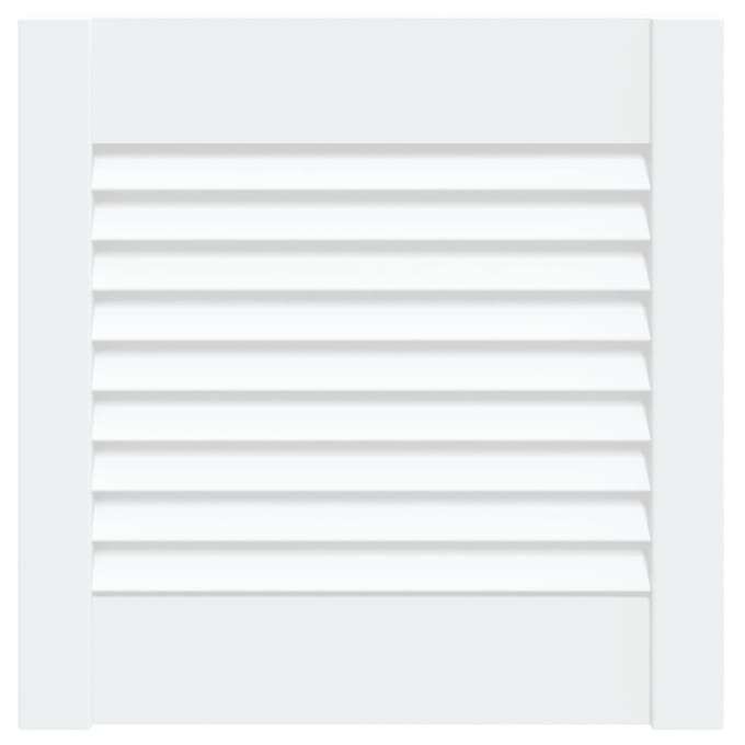 vidaXL - Kastdeur - met - lamellen - 39,5x39,4 - cm - massief - grenenhout - wit