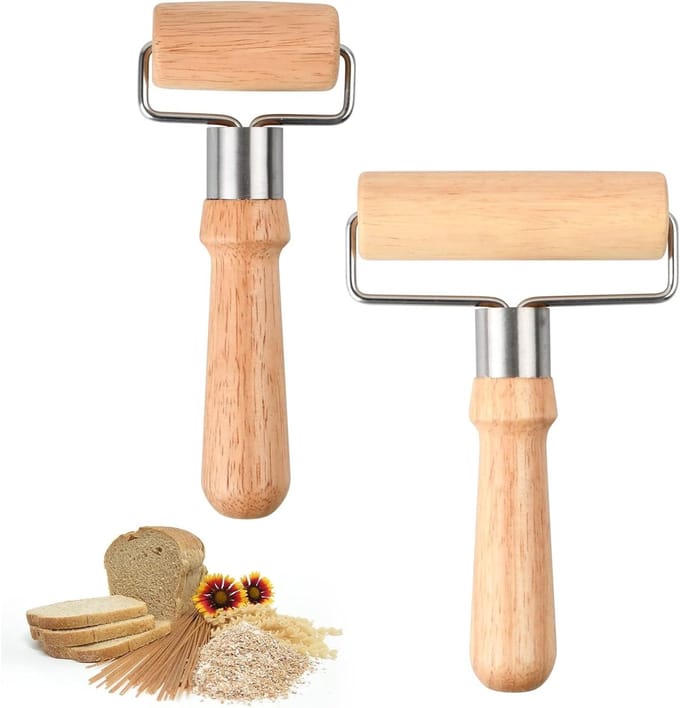 2 Stuks Kleine en Middelgrote Deegroller, T-Vormige en Anti-aanbak Rollers voor Pizza en Gebak