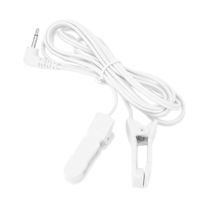 2,5 mm draagbare oorclip elektrodedraad aansluitkabel accessoire voor digitale TENS-massagemachine white