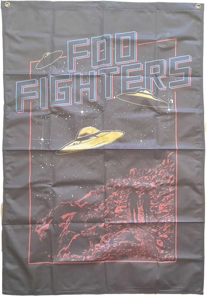 Foo Fighters - UFOs Textiel Poster - Zwart