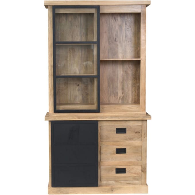 Starfurn - Vitrinekast Noa - Bruin - 45x120x220 cm