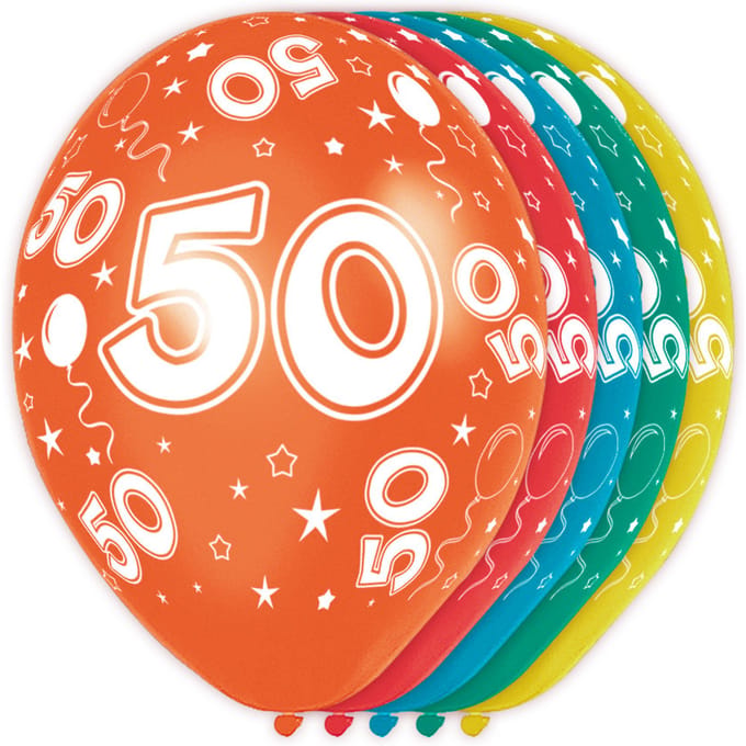 50 Jaar Verjaardag Ballonnen 5 stuks