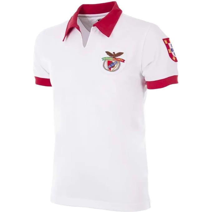 COPA Football - SL Benfica 1968 Uit - Retro Voetbalshirt - Heren - S - Wit
