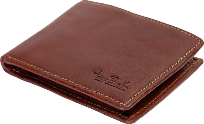 Tony Perotti Leren Portemonnee Billfold Medium met vak voor kleingeld - Donkerbruin