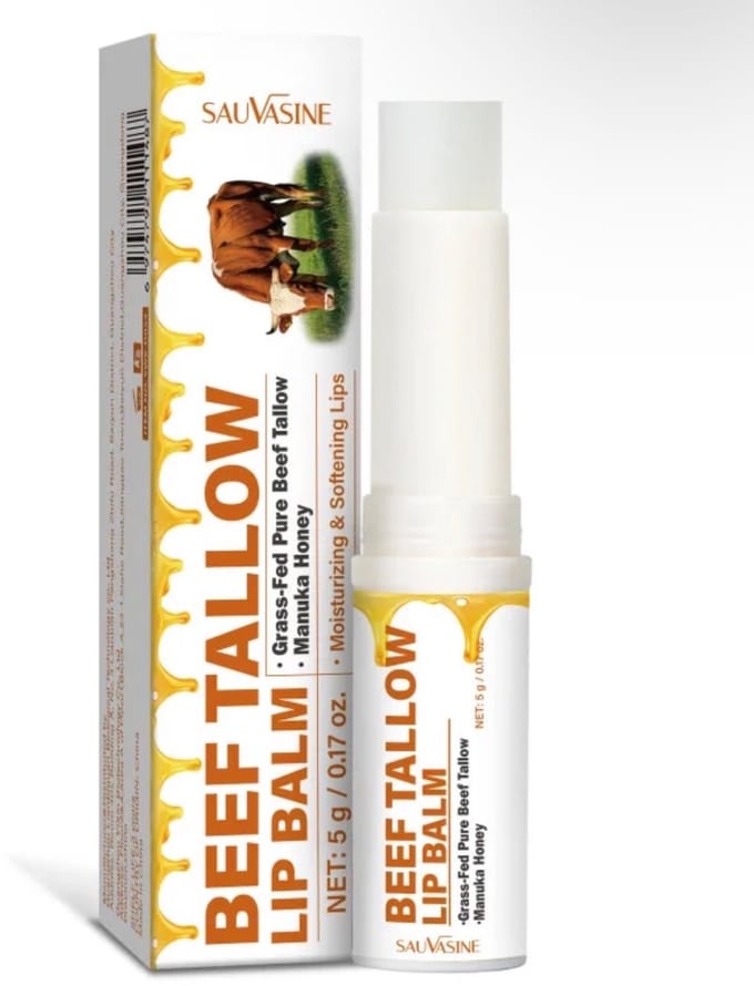 Beef Tallow Lip Balm - Grasgevoerd - Lippenbalsem - Manuka Honing