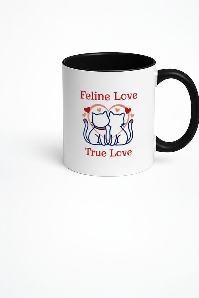 Feline Love True Love Mok | Liefdevolle Katten Design | Valentijn Cadeau