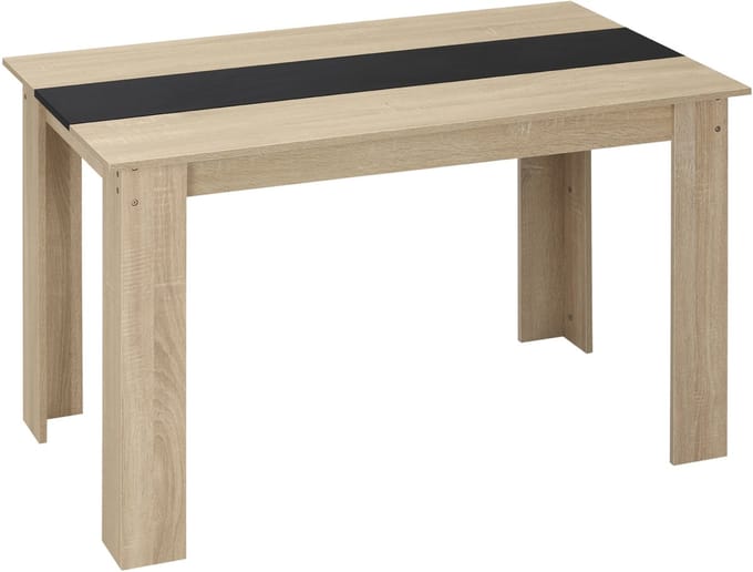 HOMCOM-Eettafel-Spaanplaat-120x69x75cm-Natuurlijk hout