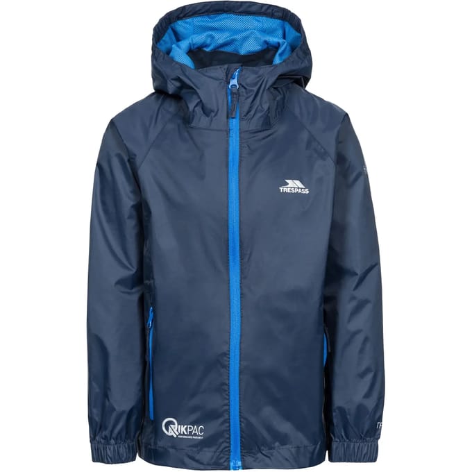 Trespass Qikpac Jas Blauw 3-4 Years Jongen