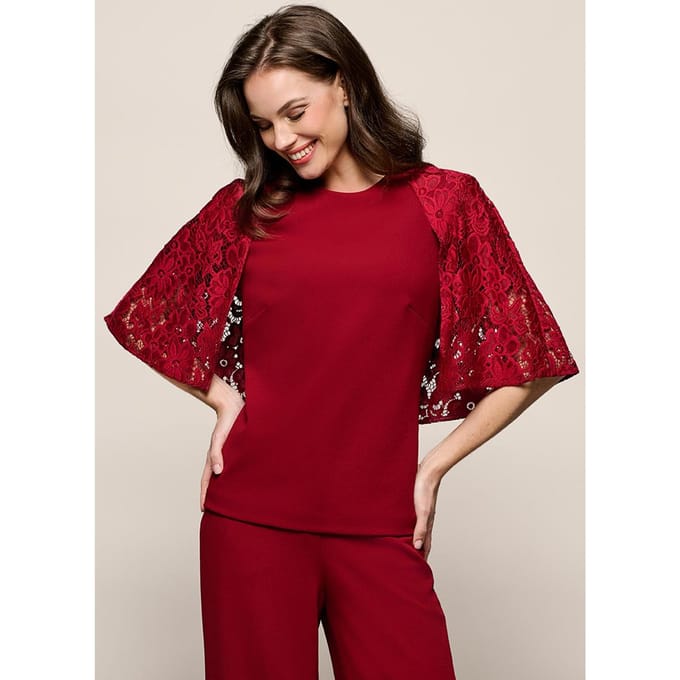 Katherina Top Bordeaux
