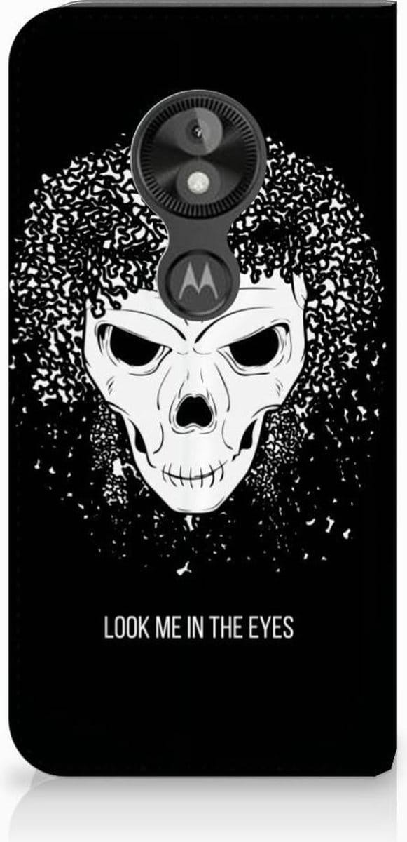 Mobiel BookCase Motorola Moto E5 Play Skull Hair