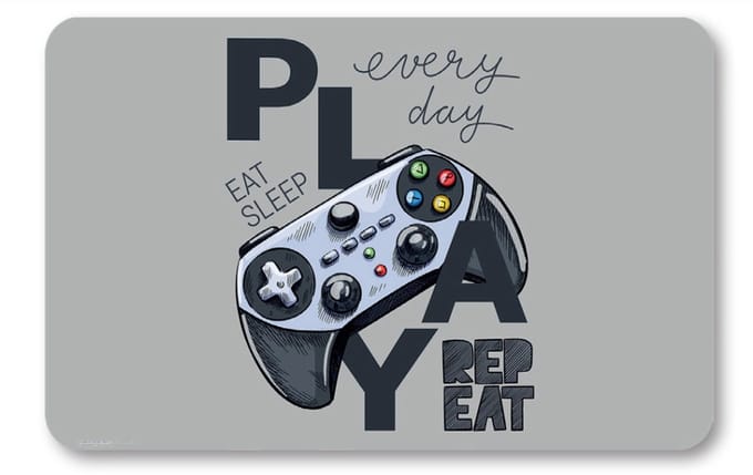 Placemat Gamer Eat Sleep Play Repeat Every Day 43x28 cm
