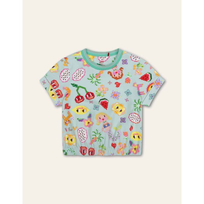 Oilily Tutu T-Shirt- maat128/8yr Surf Spray