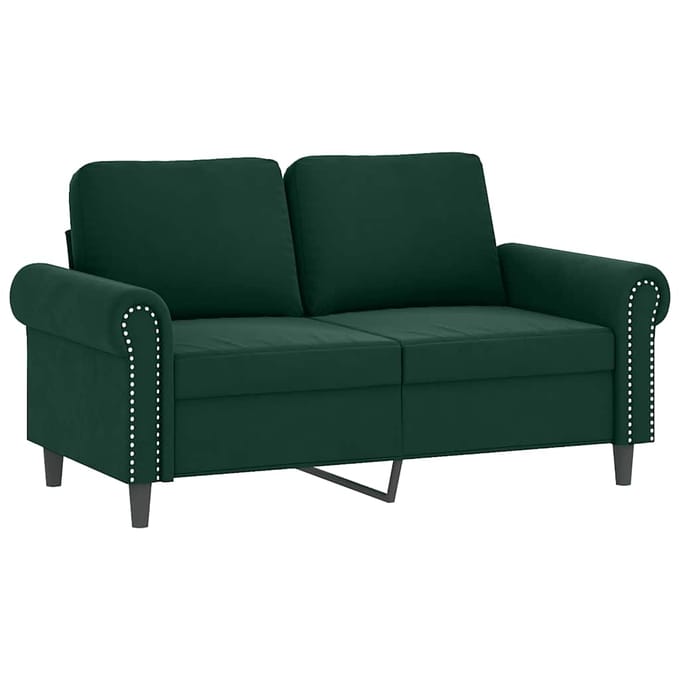 vidaXL - 2-delige - Loungeset - met - kussens - fluweel - donkergroen