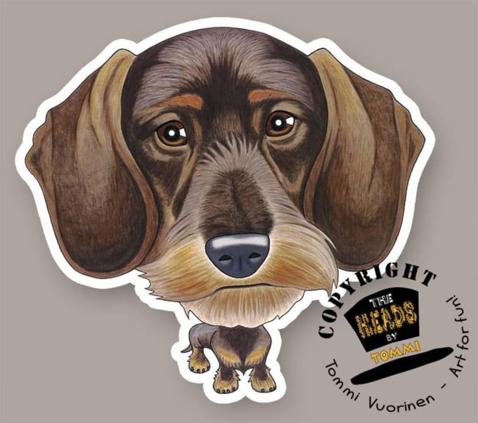 Magneet Hond Draadharige Teckel