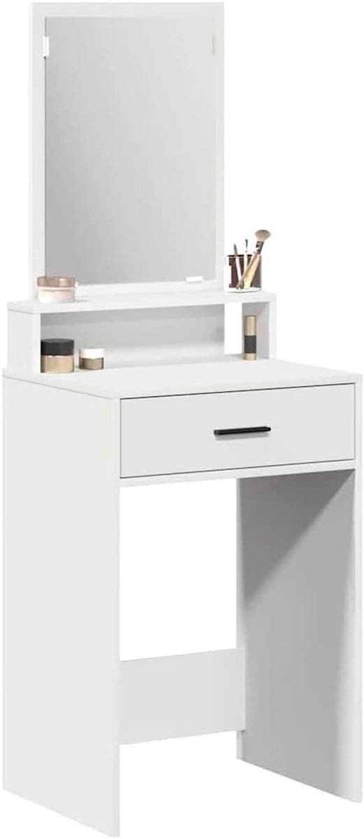 Plafondtafel met lade - Kaptafel Slaapkamer - Make-up en Opslag - Met Grote Spiegel