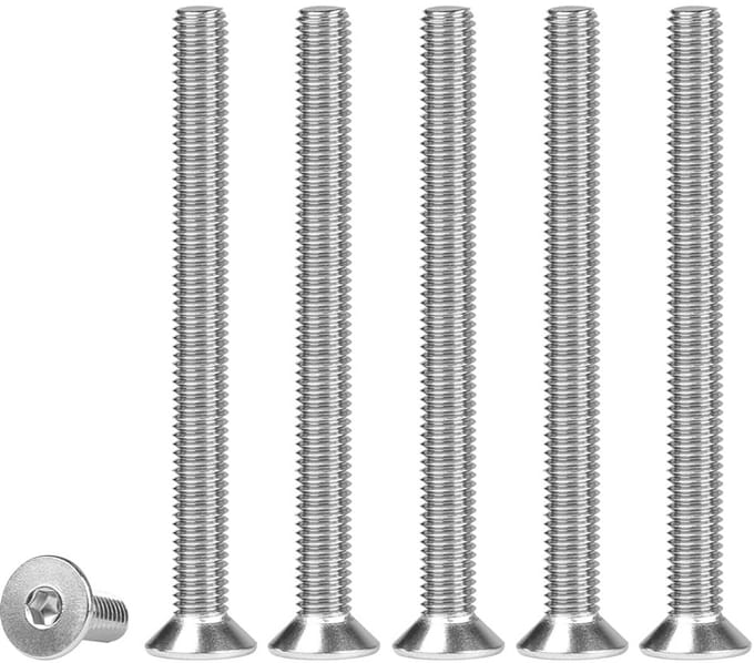 Verzonken Kopschroeven RVS M3 x 35 mm - 50 Stuks Binnenzeskant Volle Schroefdraad A2