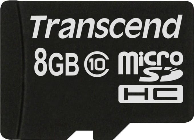 Transcend Premium microSDHC-kaart 8 GB Class 10