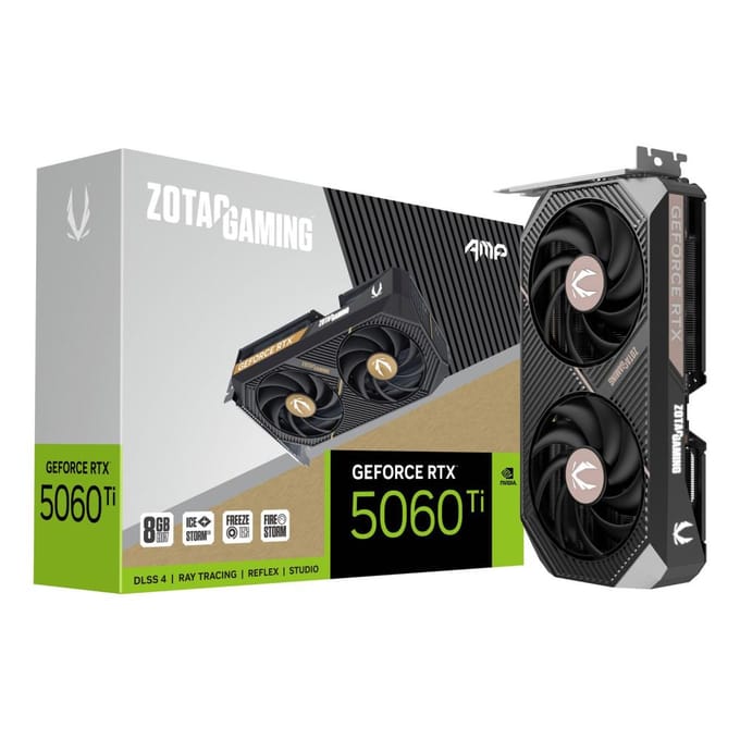 ZOTAC GAMING RTX 5060 Ti AMP Serie - Grafische kaart - 8GB - NVIDIA GeForce - DLSS 4