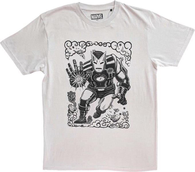 Marvel Iron Man - Sketch Heren T-shirt - M - Wit
