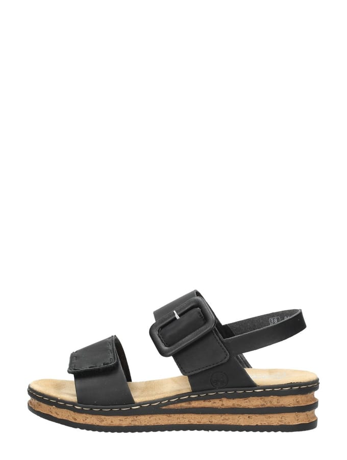 Rieker Sandalen zwart - Maat 42