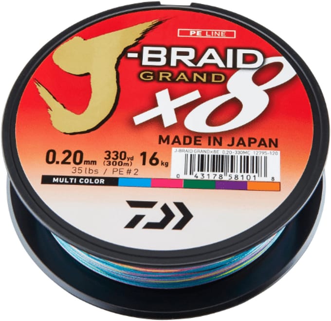 Daiwa J-Braid Grand X8 | 300m 0.16mm / 10kg Multi Color