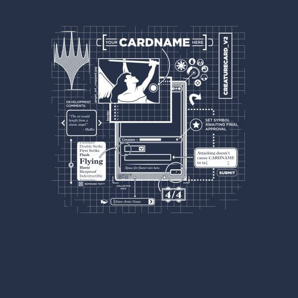 Magic The Gathering Card Grid Dames T-shirt - Navy - M