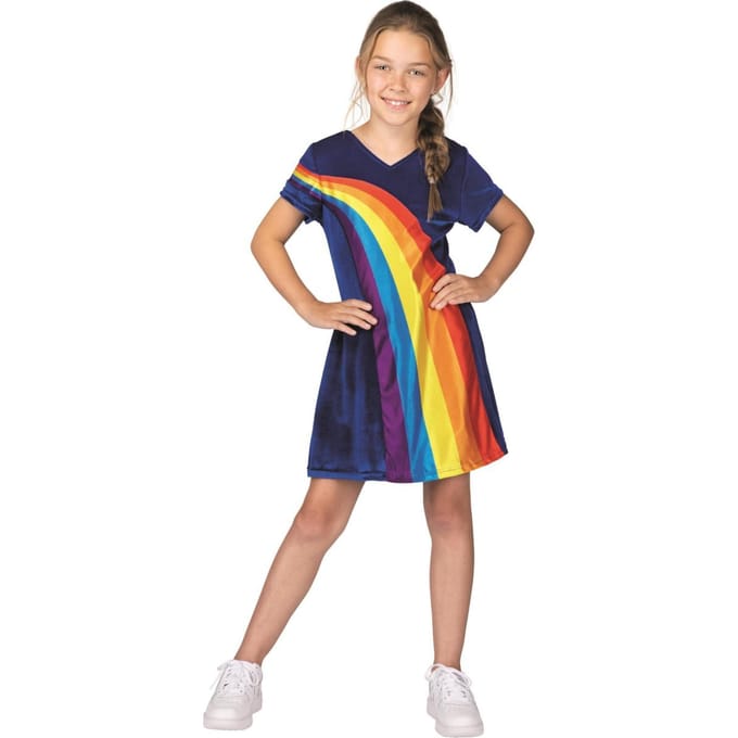 Studio 100 K3 Regenboog verkleedjurkje 9-11j Feestkleding