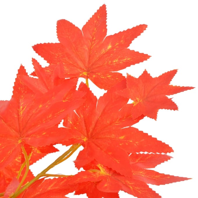 vidaXL - Kunstplant - met - pot - esdoorn - 120 - cm - rood