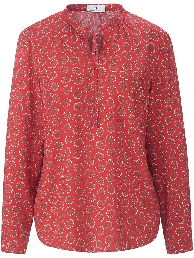 Blouse ­lange mou­wen Van Peter Hahn rood
