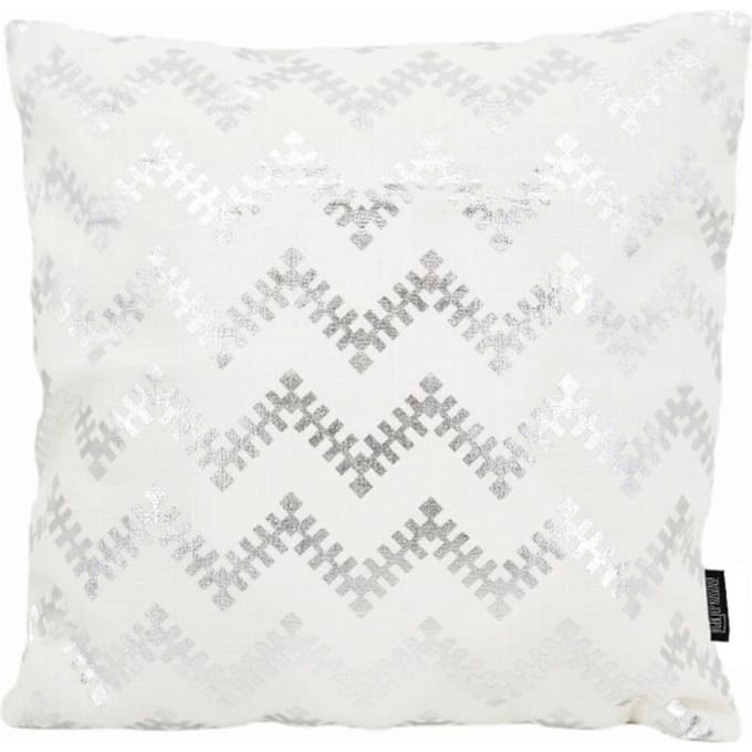 Gek op kussens! Sierkussen lulu silver / white | 45 x 45 cm | katoen