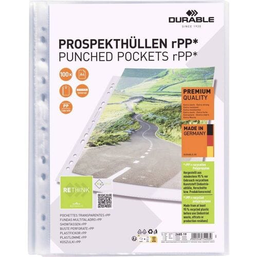 Durable Showtassen PREMIUM A4 1 x DIN A4 PP Doorzichtig 268519 100 stuk(s)