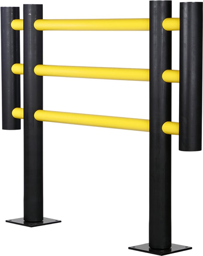 Machinebeschermingshek - Geel/Zwart - 2000 mm (B) x 1200 mm (H) - D-flexx - Foxtrot