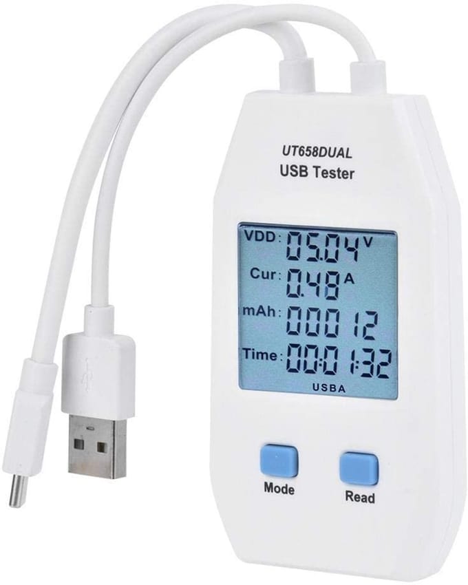 USB C Tester voor Spanning en Stroomsterkte met LCD Display - Digitale Power Meter