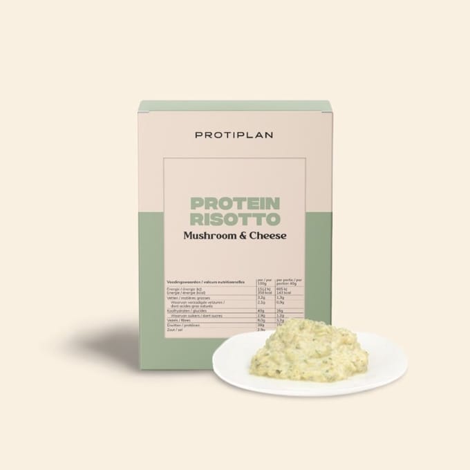 Protiplan - Risotto Kaas Champignon - 7 x 40 g - Koolhydraatarm diner - Eiwitrijk