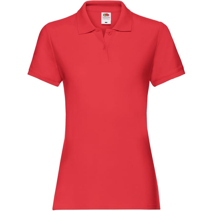 Fruit of the Loom Dames/Dames Premium Effen Poloshirt (Rood)