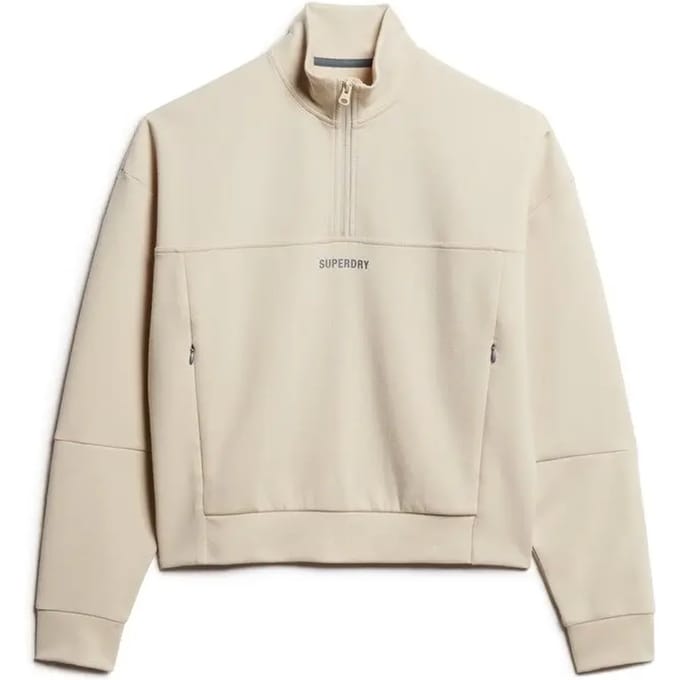 Superdry - Sport Tech Relaxed sweatshirt met halve rits - Dames - Truien