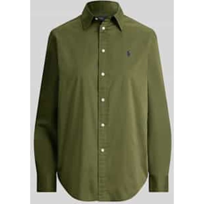 relaxed fit overhemdblouse van puur katoen