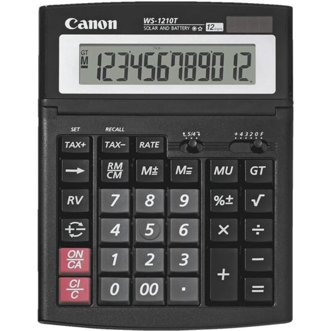 Canon WS-1210T calculator Desktop Rekenmachine met display Zwart