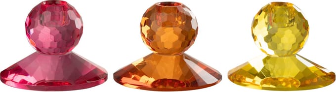 J-Line kaarshouder - glas - mix - 3 stuks