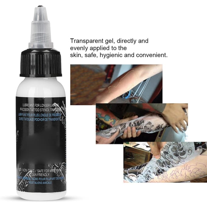 Gel de transfert de tatouage professionnel, crème d'apprêt pour pochoir, 30ml gray