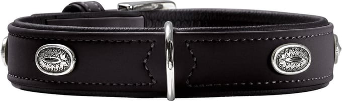Hunter Halsband Softie Stone Zwart - Hondenhalsband - 60 cm