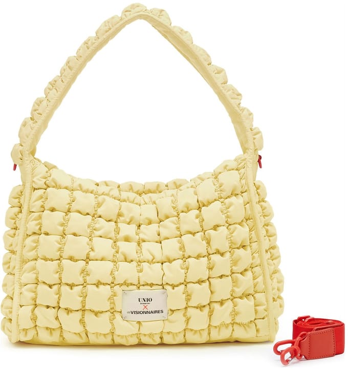 Unio Hamburg x Les Visionnaires schoudertas Bubble Unio Hobo Yellow Lichtgeel
